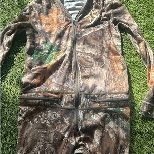 Camo Full-Body Suit with Zipper